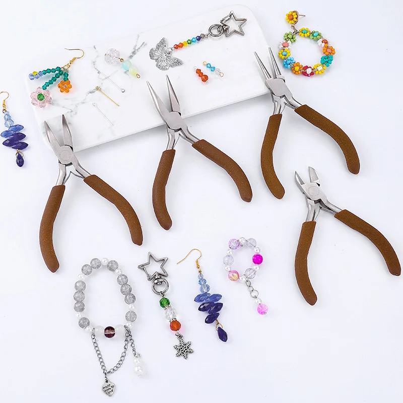 Jewelry Making Using Beads - Juego de 4 Alicates de Punta