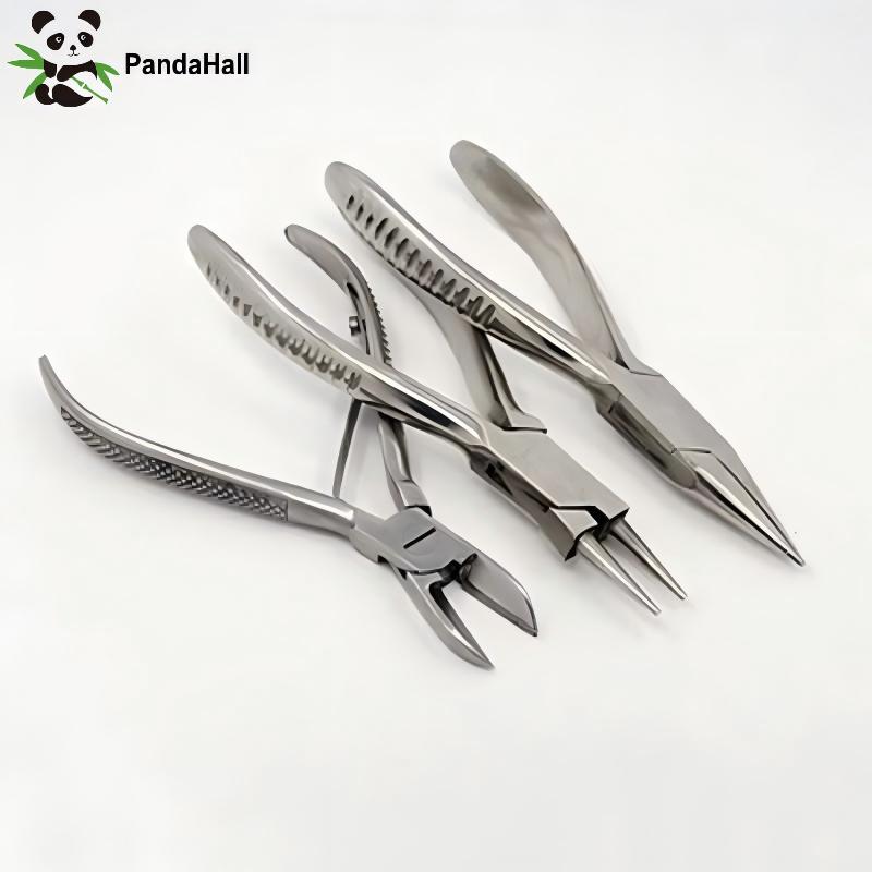 Jewelry Making Needle Nose Pliers - PandaHall Juego de 3 Piezas de