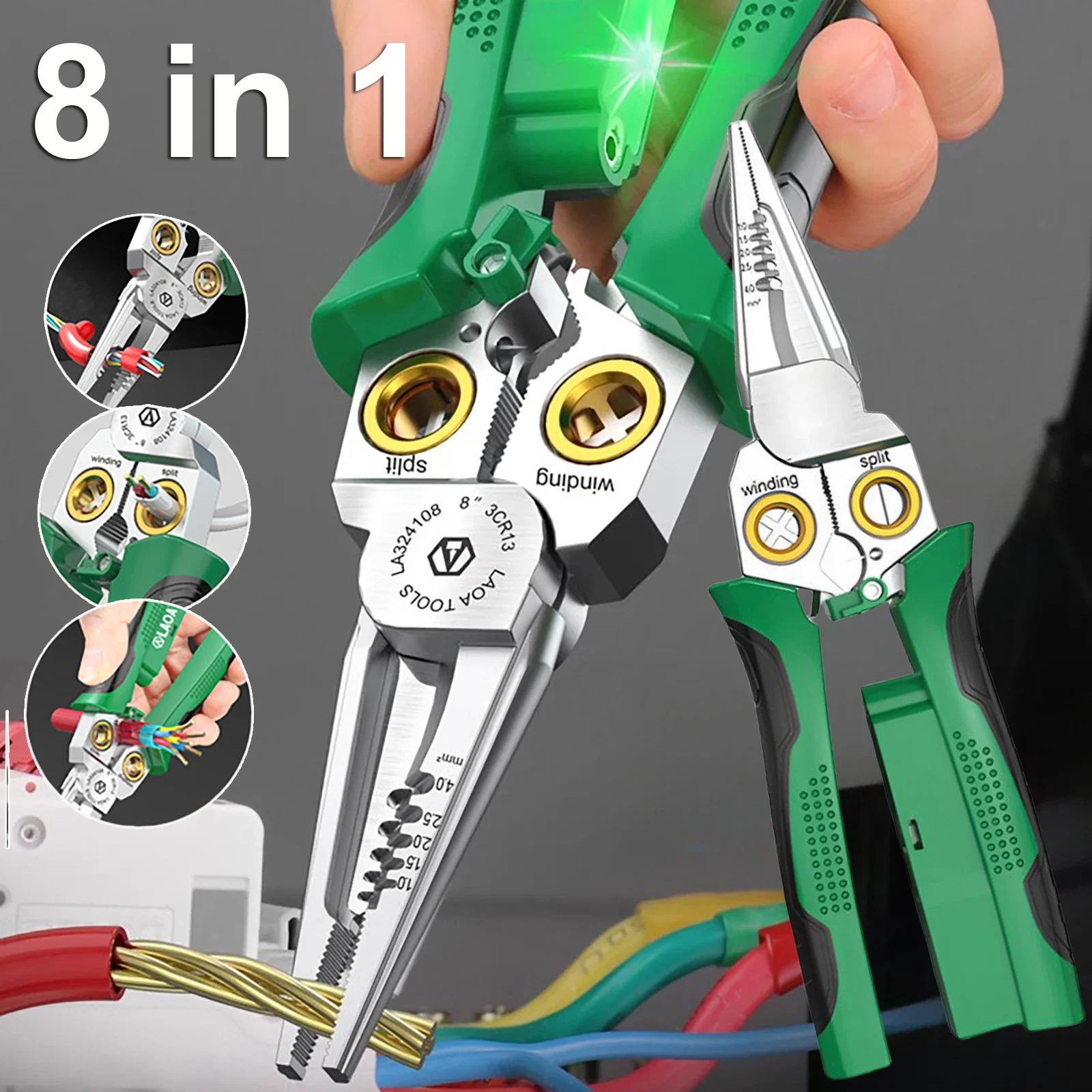 Jewelry Making Needle Nose Pliers - Pelacables de acero inoxidable 8 en
