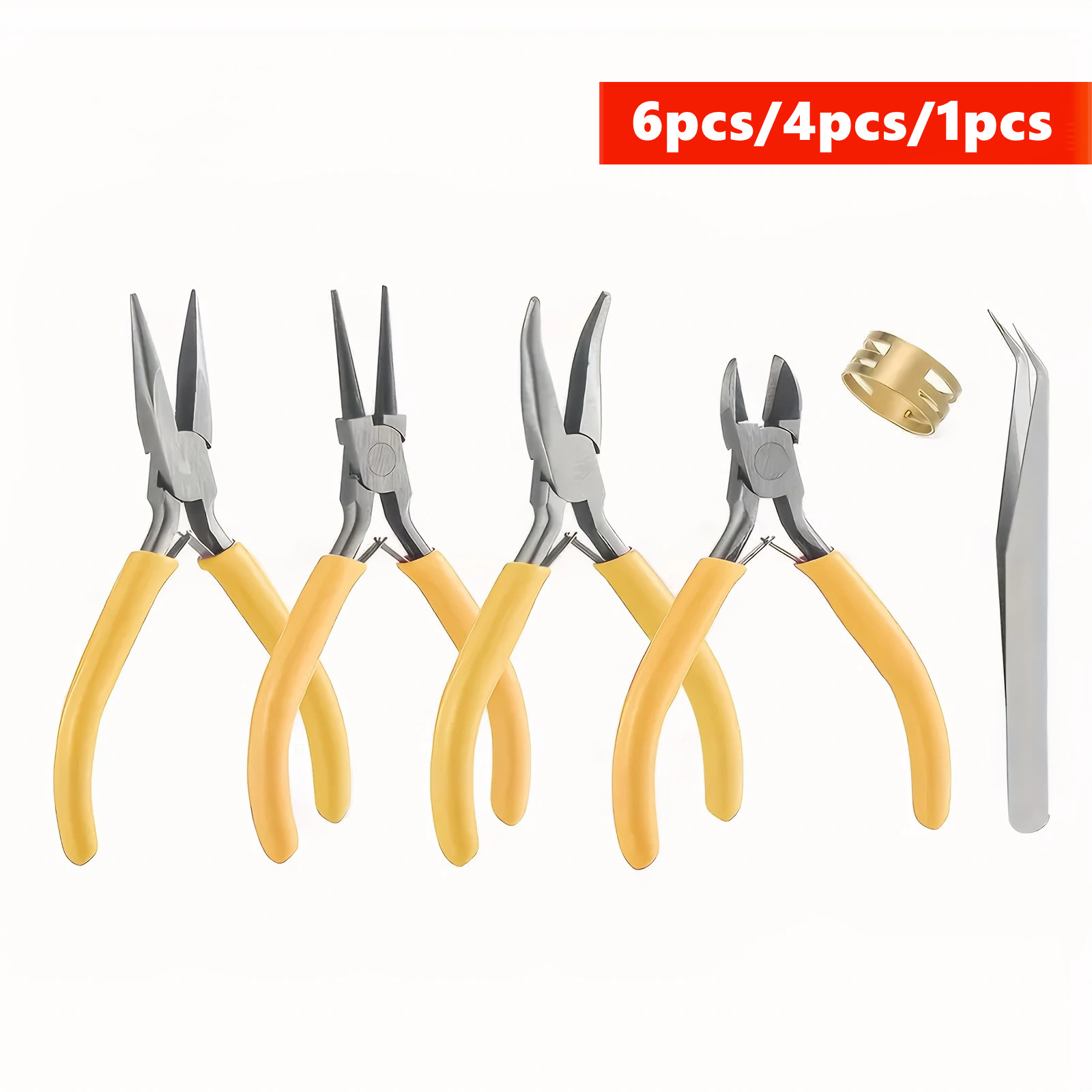 Jewelry Making Needle Nose Pliers - Juego de 6/4/1 Piezas de Alicates