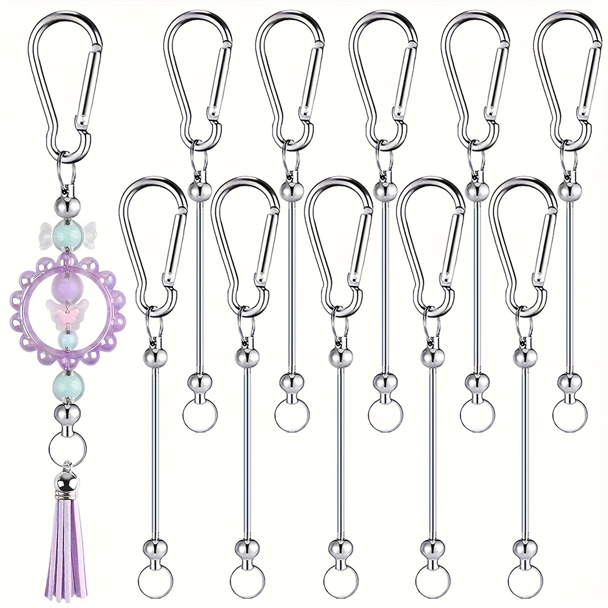 Jewelry Making Using Beads - 10 piezas de llaveros multiusos en