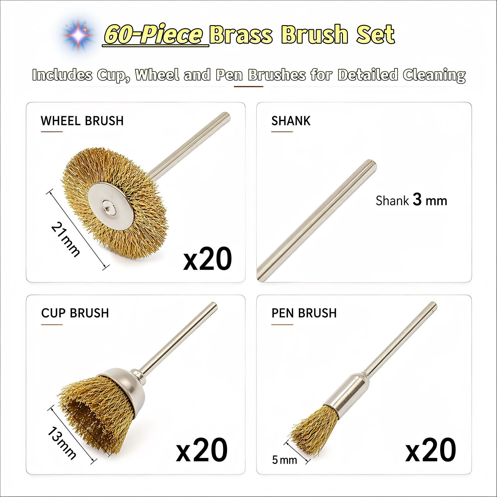 Juego de 60 cepillos de alambr - Jewelry Making Rotary Tool reseña y precio