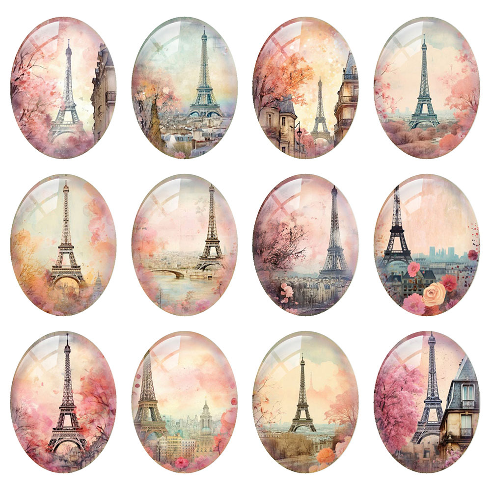 Cabujón de cristal plano con f - Jewelry Making Paris reseña y precio