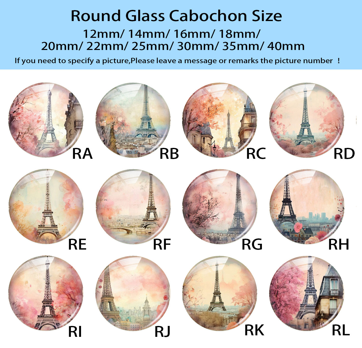 Cabujón de cristal plano con f - Jewelry Making Paris reseña y precio