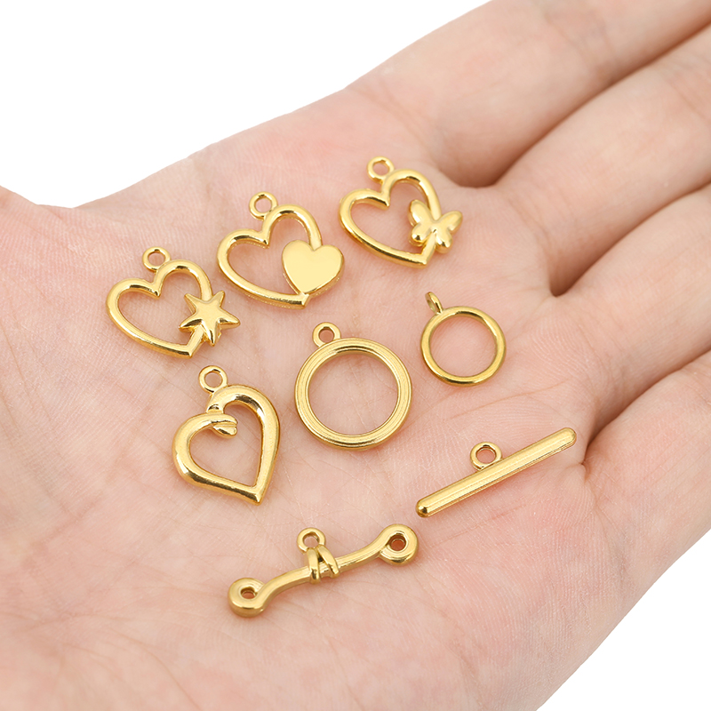5 juegos de cierres OT de acer - Jewelry Making Metal Supplies reseña y precio